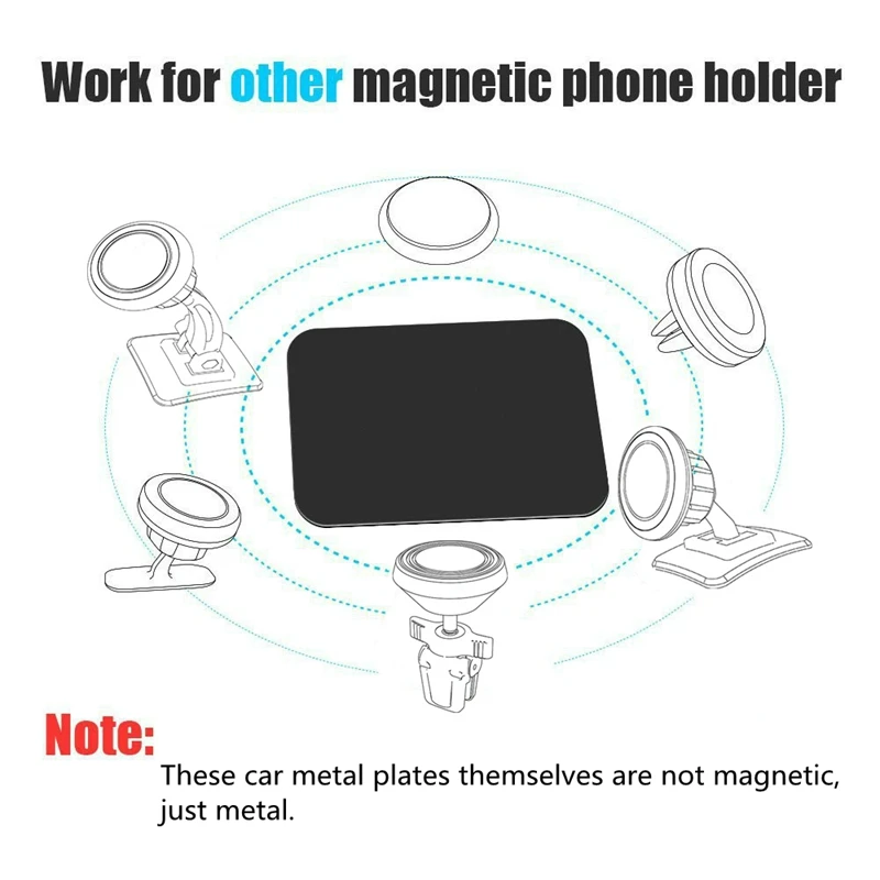 phone holder metal plate replacement kits with 3m adhensive for magnetic cell phone support car mount holder accessories free global shipping