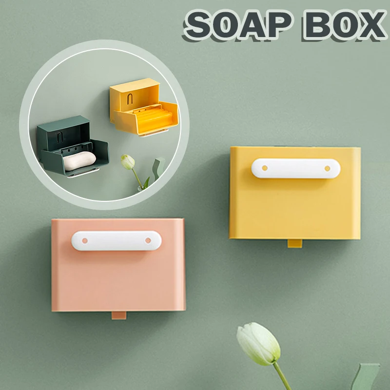 

Настенный откидной держатель для мыла с выдвижным ящиком, самоклеящаяся коробка для хранения мыла для дома, кухни, ванной, распродажа
