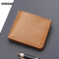 new credit card wallet mens short wallet retro leather mens hasp wallet multi card wallet fashion purse carteira masculina