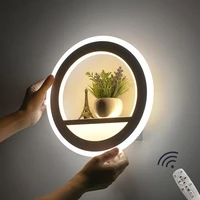 24w modern home bedside wall lamp ac90 260v remote control bedroom led wall light indoor acrylic sconce light living room decor