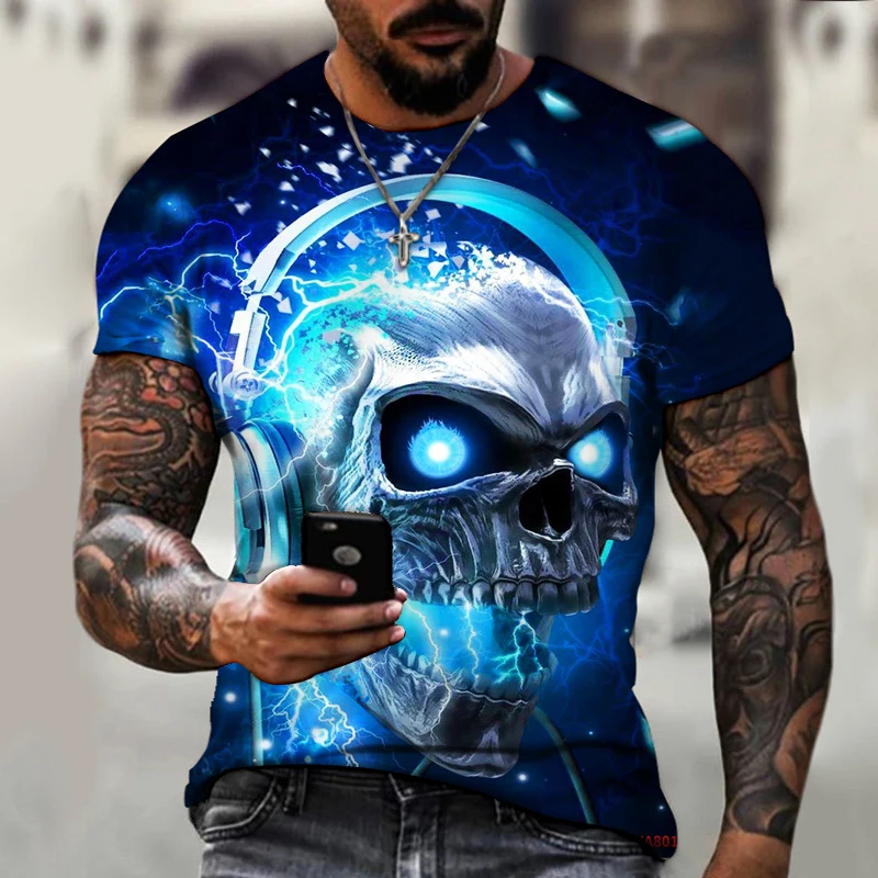 

Art Design Men's Summer New Men's Short Sleeve 3D Printing T-shirt Fashion Hip Hop Large Size Street T-shirt Breathable Top