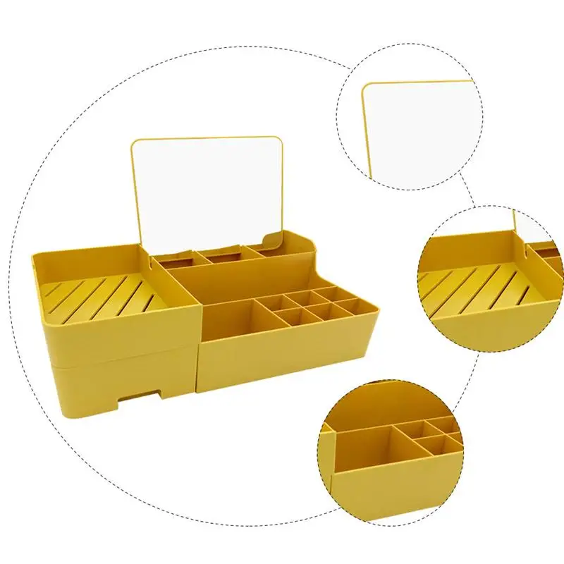 

1pc Cosmetic Container Cosmetic Box Makeup Box Sundries Box Storage Case Desktop Box Storage Box for Hotel Dorm