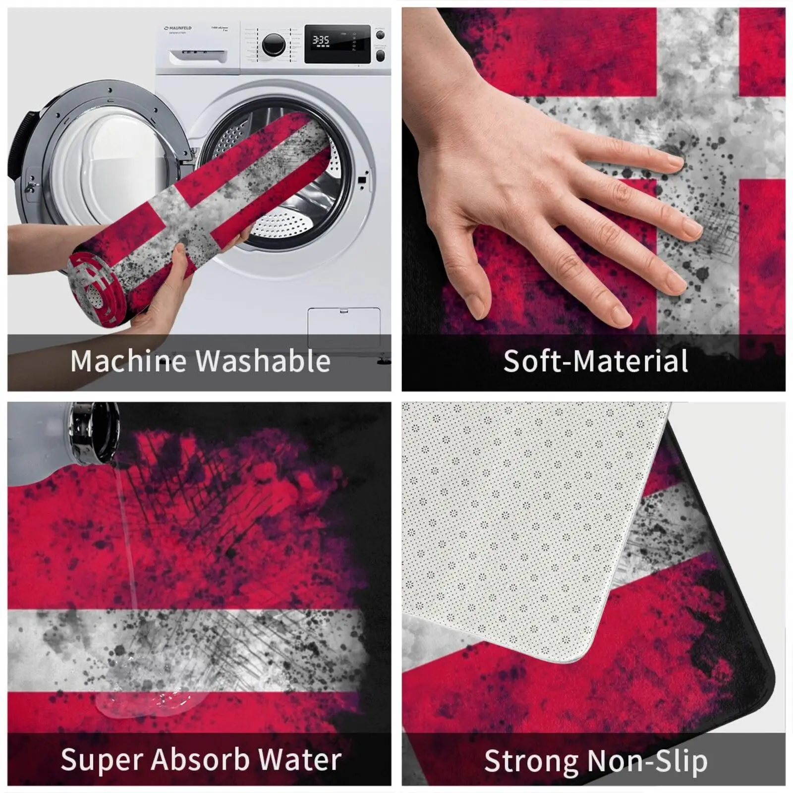 Винтажный Дания искусственный коврик мягкая подушка красный клен благородные