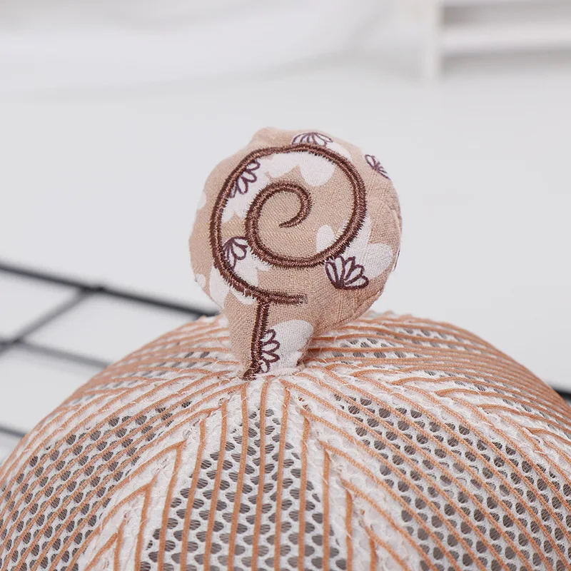 

baby boy and girl hat bow stripe breathable mesh cap summer new children's princess hat models baby fisherman sun hat beanies