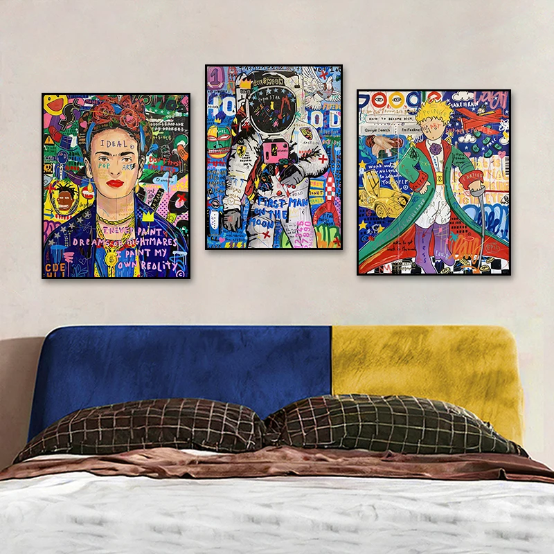 

Astronaut Abstract wall Pictures Art Interior Paintings Nordic Canvas Posters Scandinavian Decor Aesthetic Home Decoration