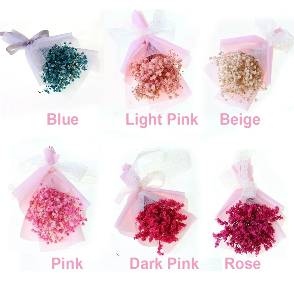 

Natural Real Happy Flower Small Dried Flowers Bouquet Dry Flowers Press Mini Decorative Photography Photo Gift Backdrop Decor
