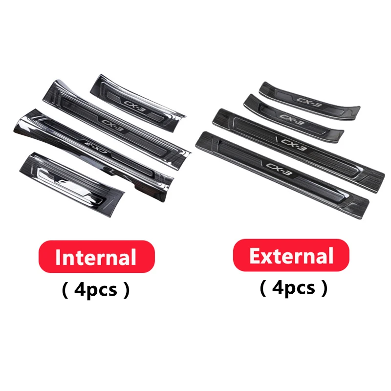 Накладка на порог автомобильной двери из нержавеющей стали для Mazda CX-3 CX3 2015 2016 2017