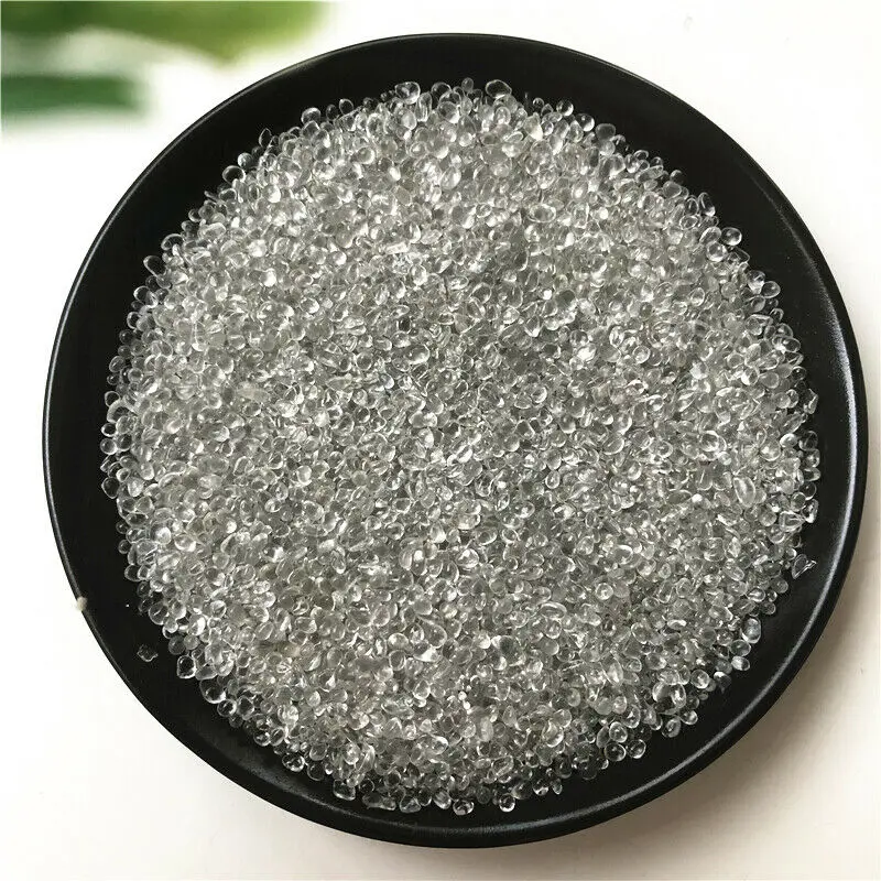 Drop Shipping 50g 2-5mm K5 White Glass Gravel Glaze Stone Rock Polished Aquarium Specimen Quartz Crystals | Дом и сад