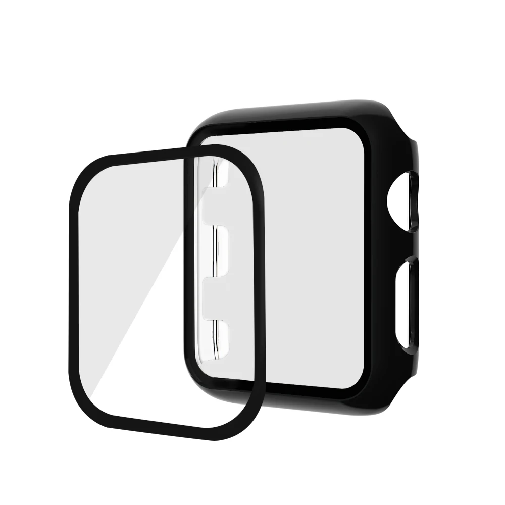 Чехол для часов для Apple Watch Series 3, 2, ремешок, чехол 42 мм, чехол из закаленного стекла, жесткий защитный экран для iWatch 38 мм, корпус