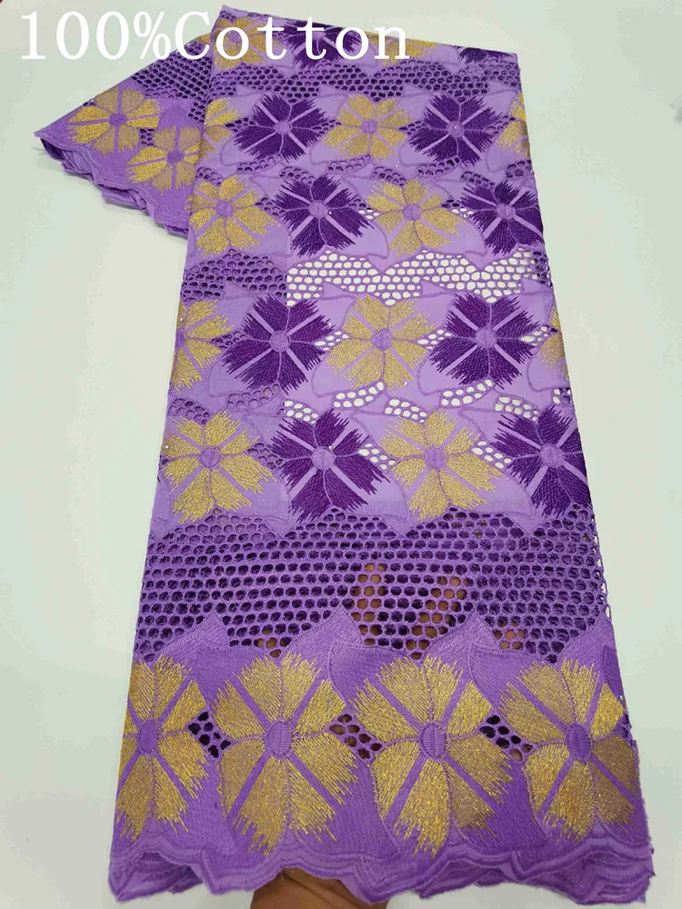 

Beautiful embroidery voile laces fabrics cotton tissue lace fabrics skin friendly voile laces fabrics 5 yards African laces