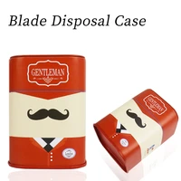 sharps container barber blade safety disposal collection box storage bank container for disposable safety razor blades