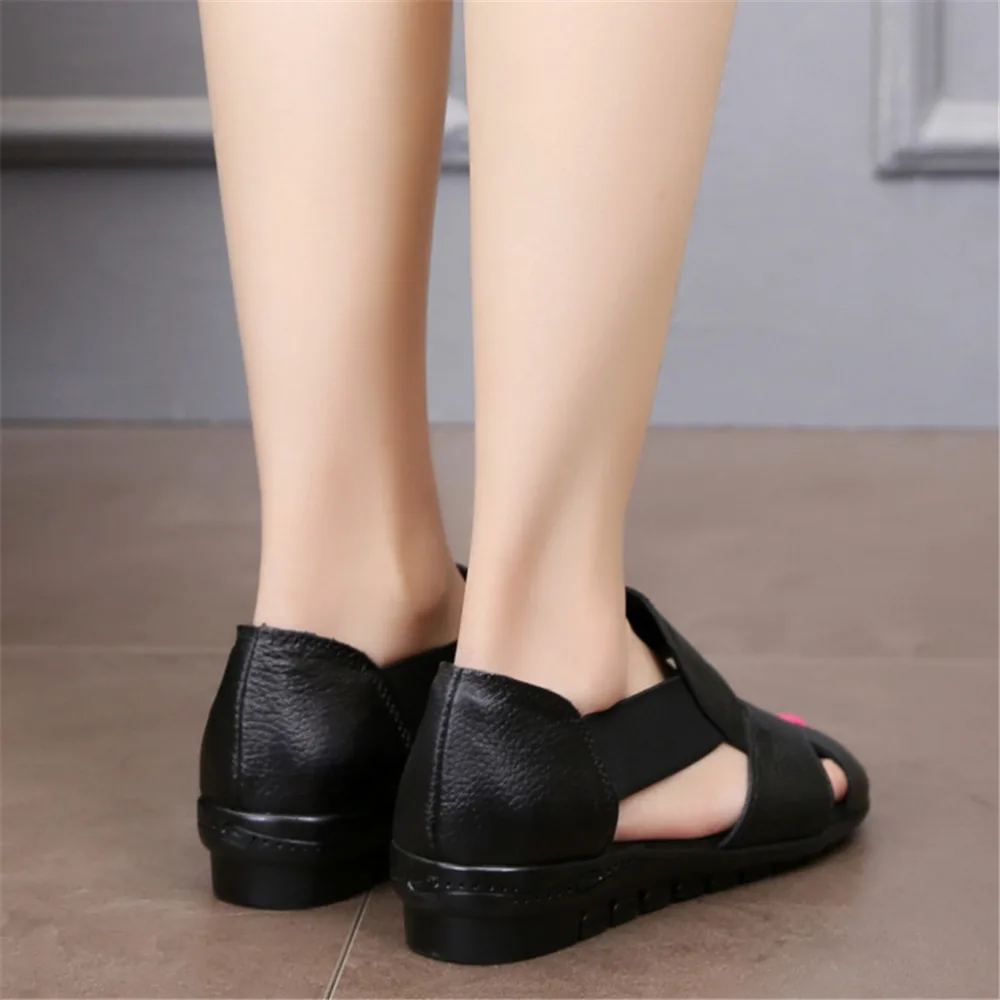 

Shoes Women 2021 Summer Sandals Sapato Feminin Non-slip PU Shopping Flat Sole Ladies Sandals For Women Sandalias Mujer 2021