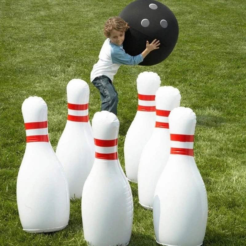 

Novelty Place Giant Inflatable Bowling Set for Kids Outdoor Lawn Yard Game Ball P31B