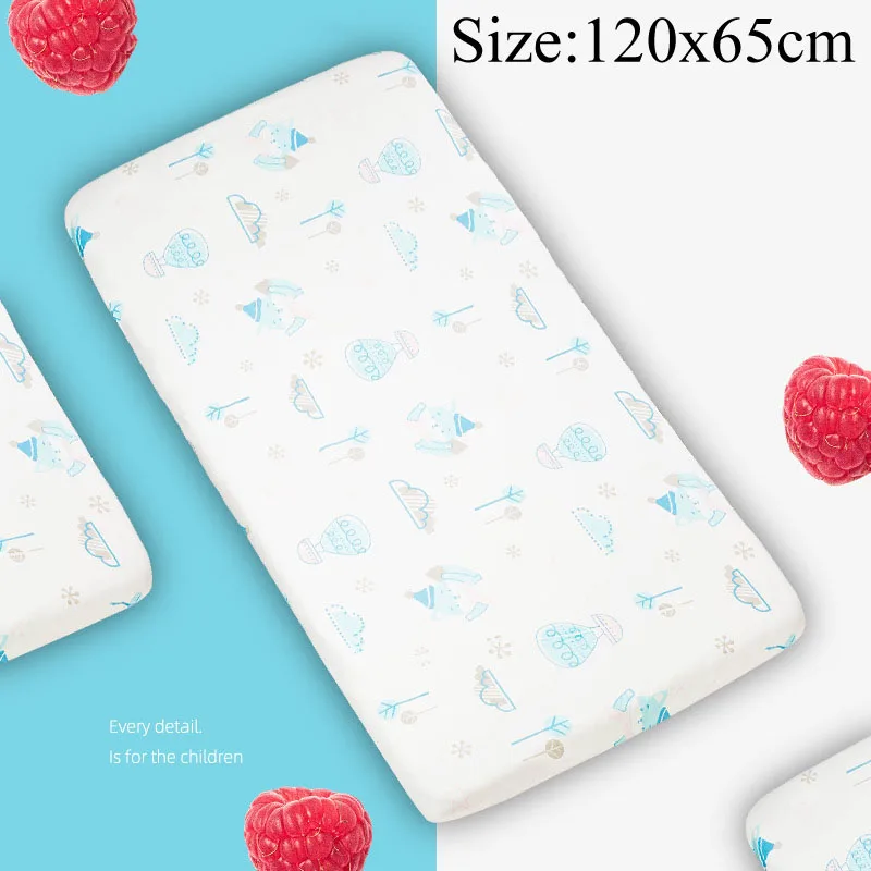 E-120x65cm Прочные Детские простыни для маленьких мальчиков и девочек, простыни для кроватки с мультипликационным принтом, матрац для малышей, 120x60 см/120x65 см/130x70 см - Цвет: E-120x65cm