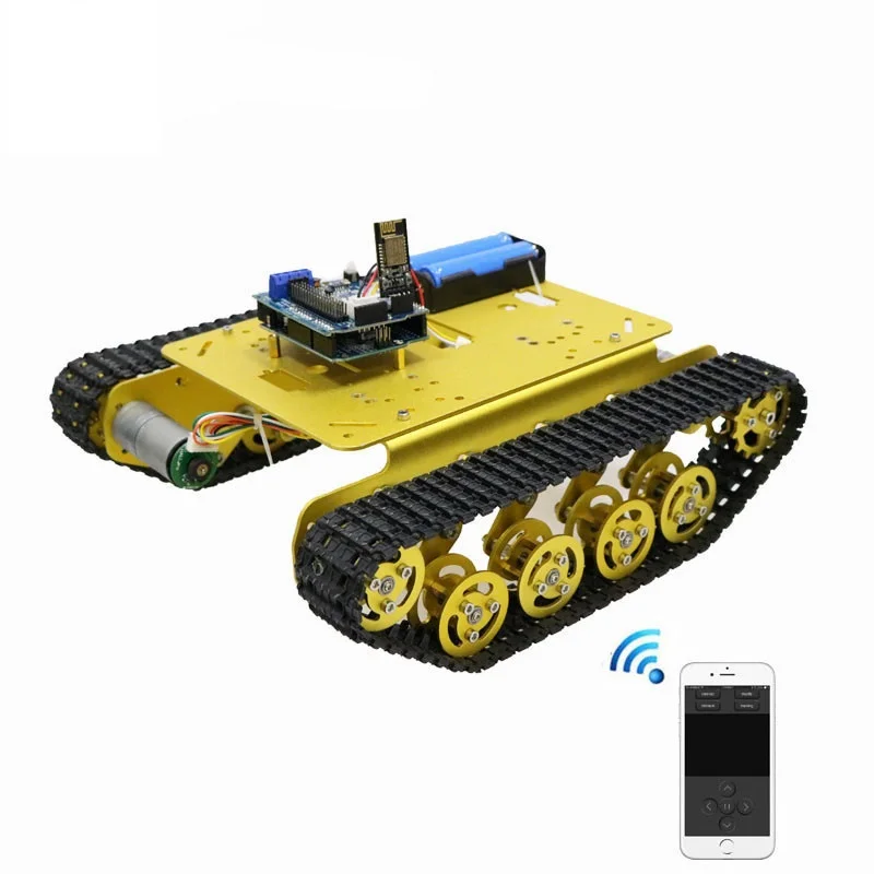 TS100 Wi-Fi/ручка/Bluetooth радиоуправляемый робот танк шасси автомобиля Комплект для Arduino