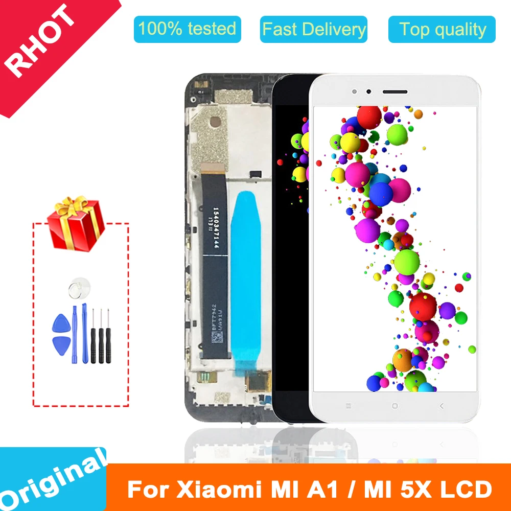 Оригинальный ЖК дисплей 5 дюйма для Xiaomi Mi A1 экран с рамкой XIAOMI 5x сенсорным экраном