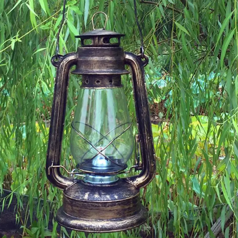 

Retro Nostalgic Iron Kerosene Lamp Portable Hanging Lantern Outdoor Camping Light