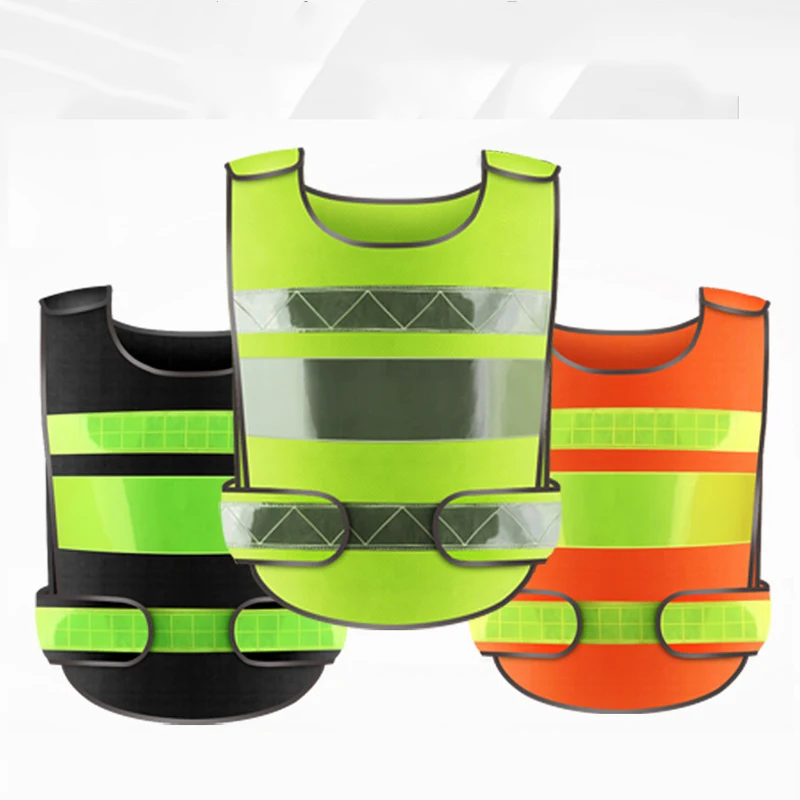 High Brightness Breathable Lightness Protective Vest Bike Traffic Reflective Fluorescent Vest Safety Warehouse Security Jacket