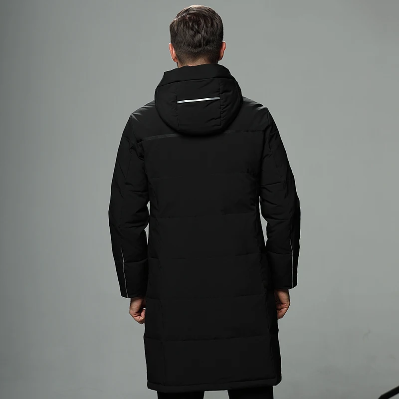 

New 2020 Fashion Autumn Winter Outwear Down Jacket Men Windproof Waterproof Duck Down Parka Male X-Long Thick Warm Coat M-4XL