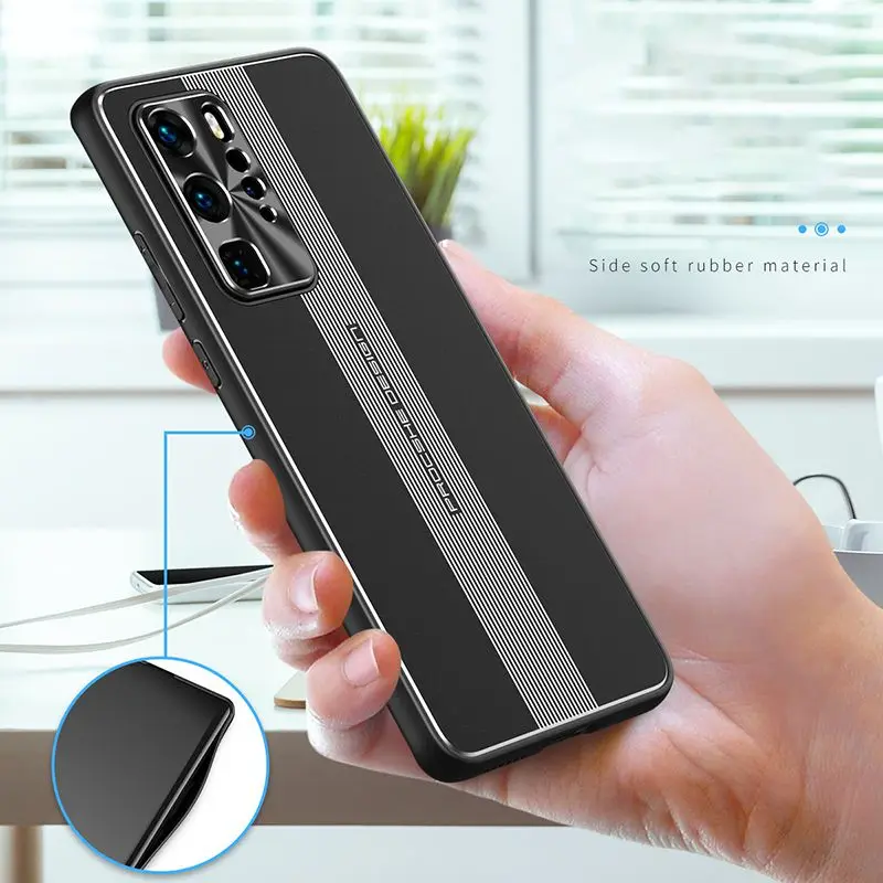 Vehicle mounted magnetic suction Case For Huawei P40 50 Mate 30 40 Pro Plus Lite Nova 7 8 9 Pro SE Cases Frosted Metal Cover