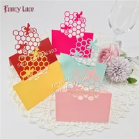 50pcs laser cut little work bee table name place cards laser cut table cards invitation card wedding party decoration supplies