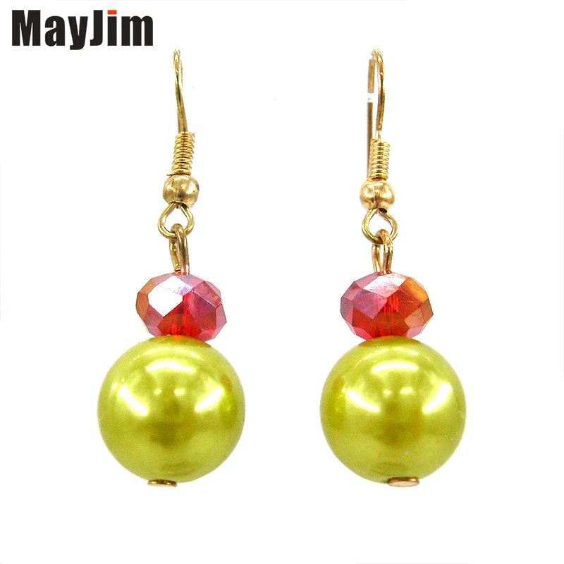 Новые модные серьги с кристаллами и жемчугом простые винтажные яркие свадебные