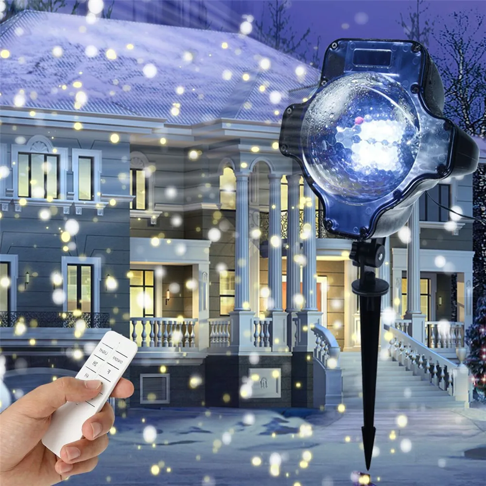 Proyector de luces LED para nevadas, luz de proyección DE PAISAJE brillante para exteriores, iluminación de decoración, Navidad, fiesta, vacaciones