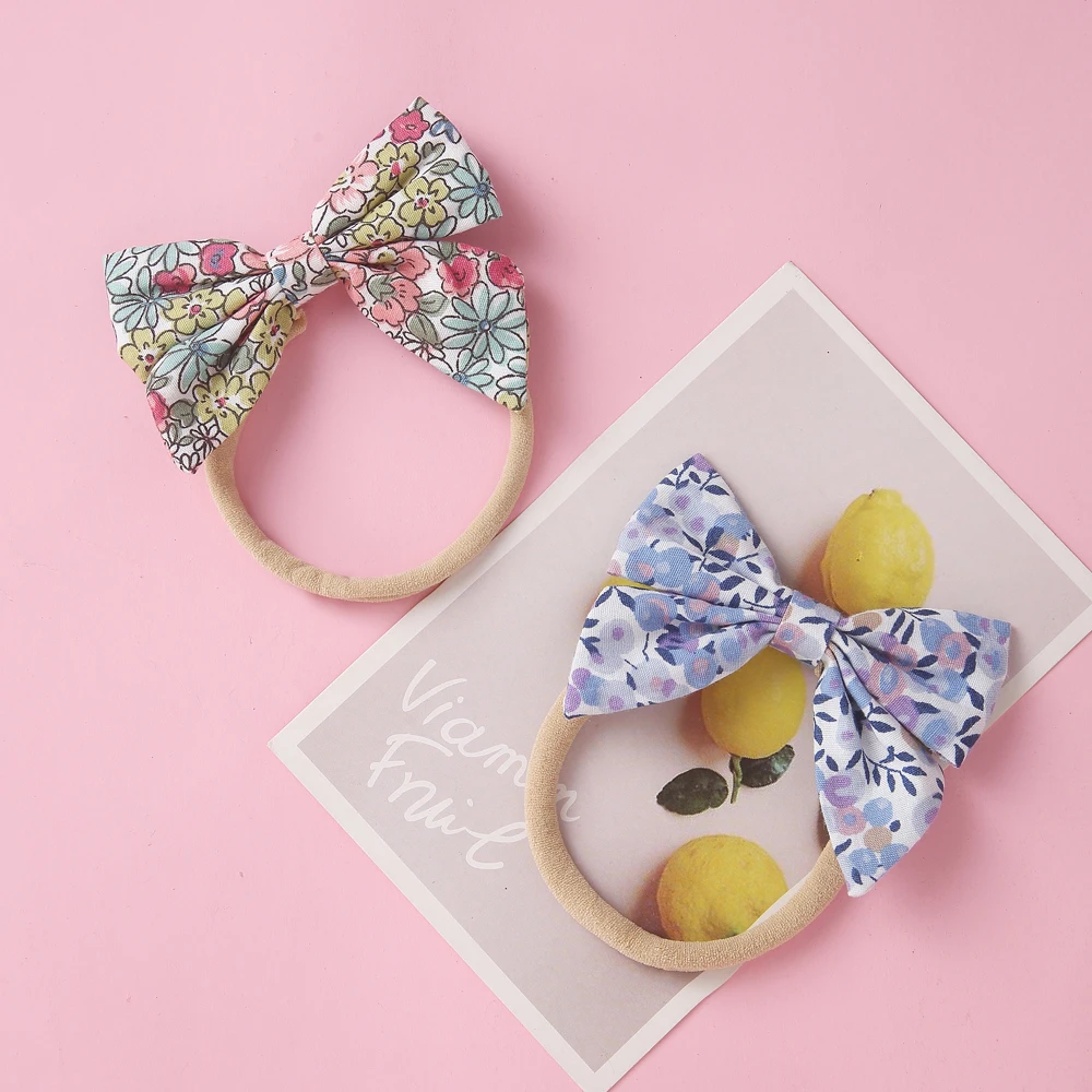 Модные банты для волос эластичные нейлоновые резинки детей аксессуары свежий