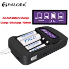 Зарядное устройство PALO 1,2 в AA AAA, умное зарядное устройство с ЖК-дисплеем, зарядное устройство для AA AAA NiCd NiMh аккумуляторных батарей, быстрая зарядка, разряд