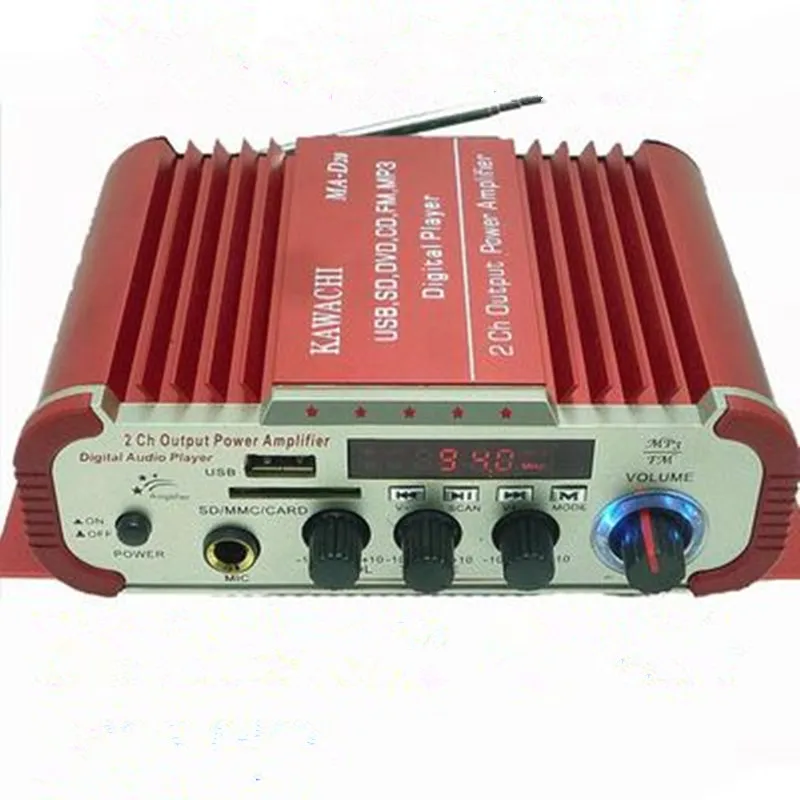 USB SD FM MP3 Цифровой светодиодный дисплей мотоциклетный автомобильный караоке