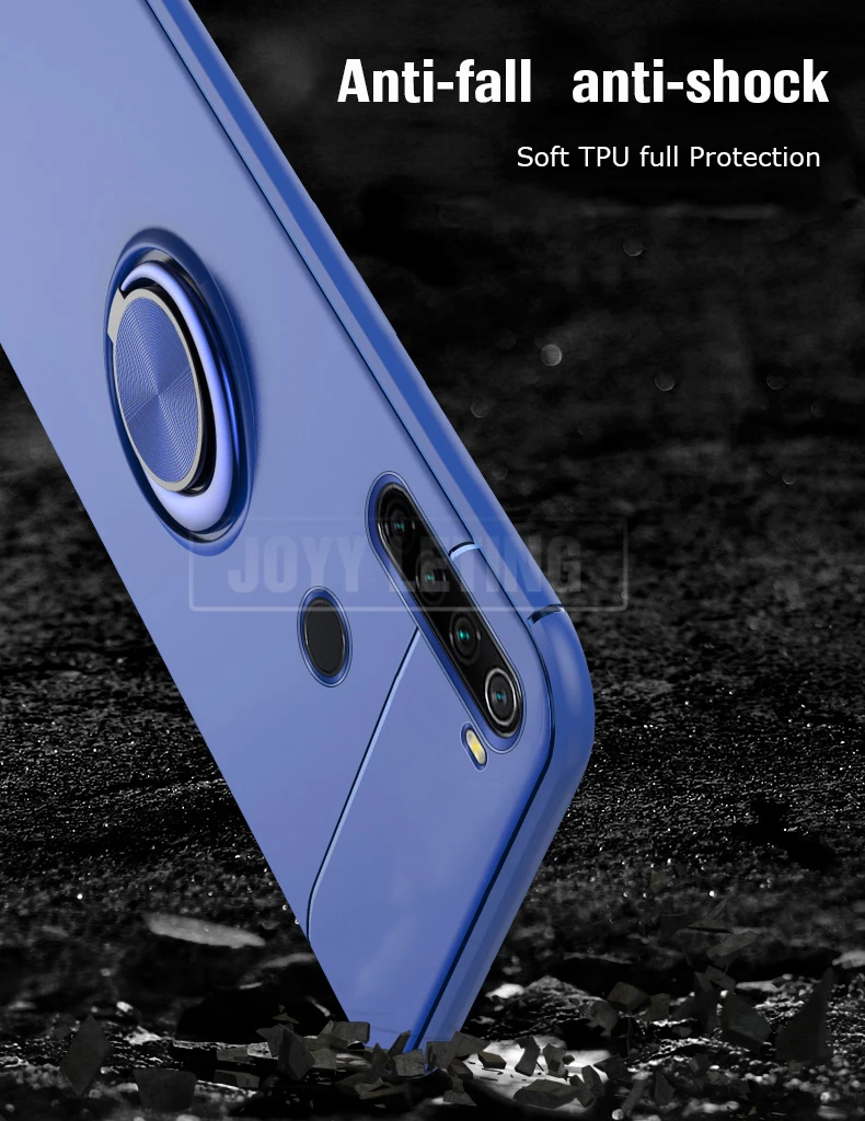 Кольцевой кронштейн, чехол для телефона для Xiaomi Redmi Note 8 Pro, чехол, Мягкий Силиконовый противоударный чехол на заднюю панель для Redmi Note 7 8 Pro, кольцевой чехол
