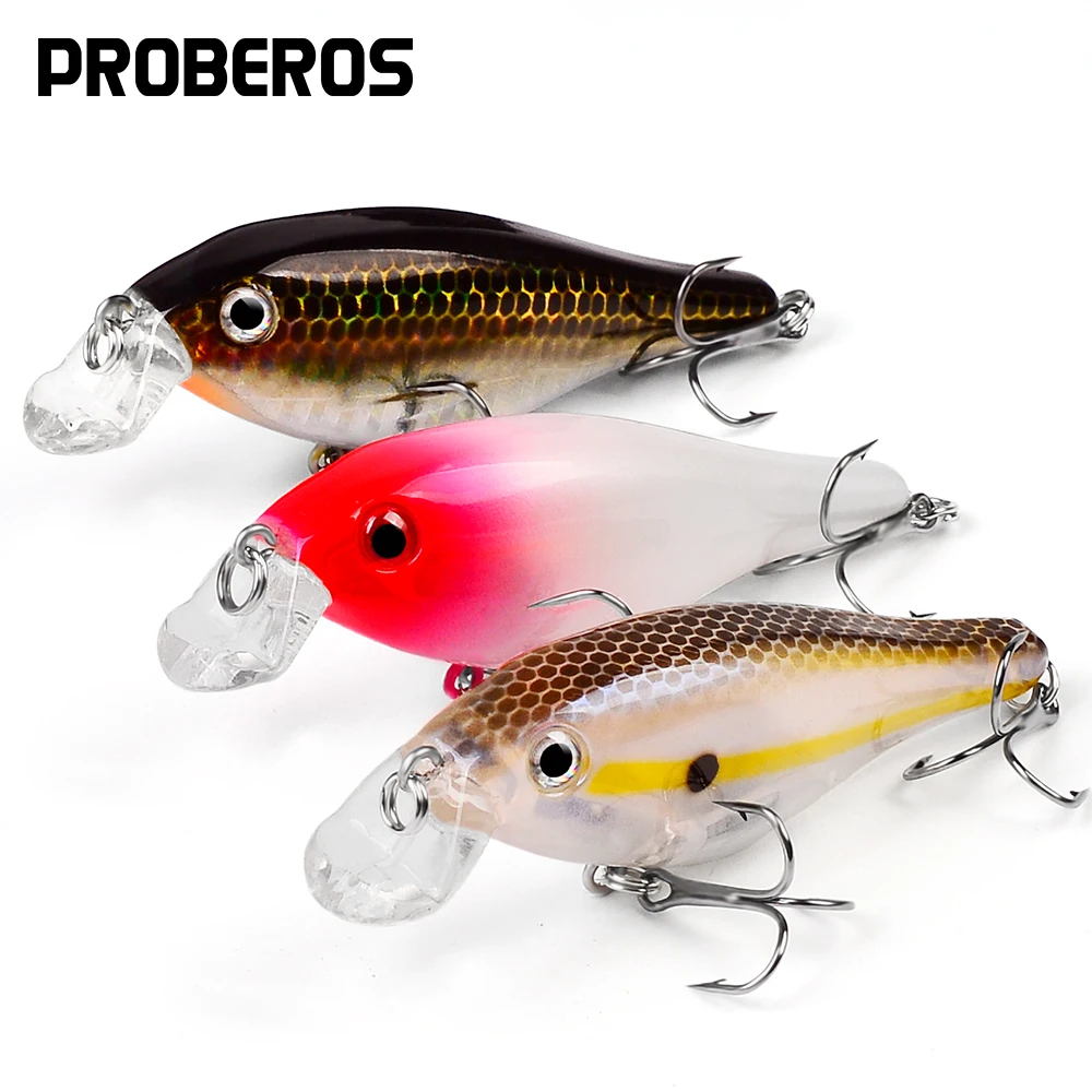 

Proberos 6PCS Crankbait 8cm-11.5g Floating Fishing Lures Artificial Hard Bait Wobblers Topwater Minnow Bass Bait Fishing Tackle