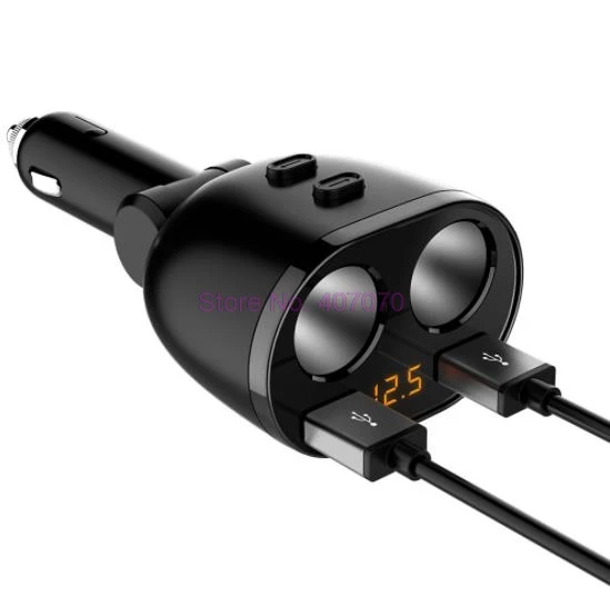 Зарядное устройство для автомобиля со светодиодным индикатором напряжения 50 шт.