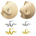 Серьга-гвоздик в форме змеи для пирсинга носа, 18 г, 20 г