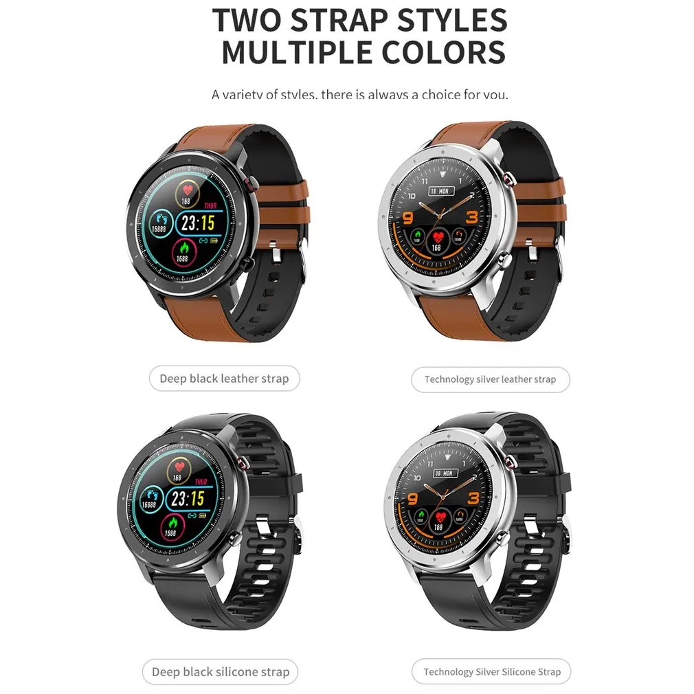 2020 F12 Bluetooth V5.0 Смарт часы 1 28 дюймов полный сенсорный экран для сердечного ритма