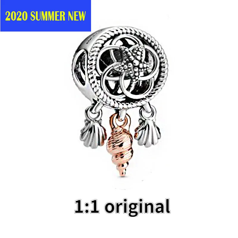 

2020 Summer Silver 925 Beads Fit Original Pandora Bracelets Shell Snail Dream Catcher Dangle Charm Women DIY Fashion Jewelry