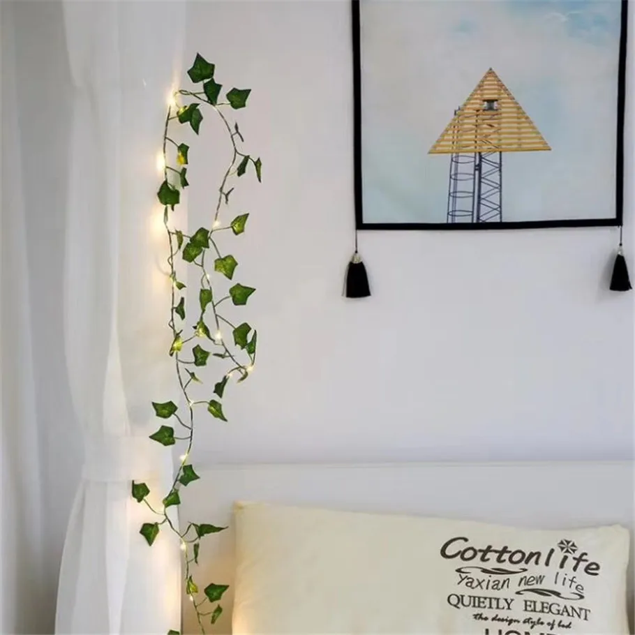 2 м Кленовые листочки Фея светодиодные гирлянды сказочные огни Гирлянда