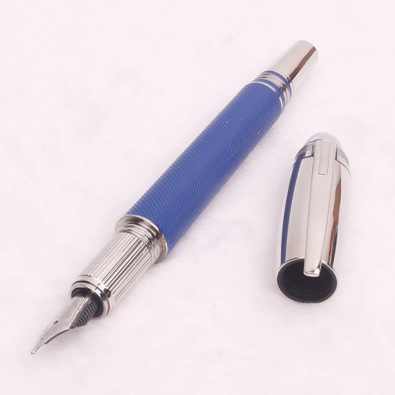 

2021 New Luxury monte Metal Blue Top Crytal Blue Planet Rollerball Pen Ballpoint Fountain Blanc Pens Kawaii Stationery Canetas