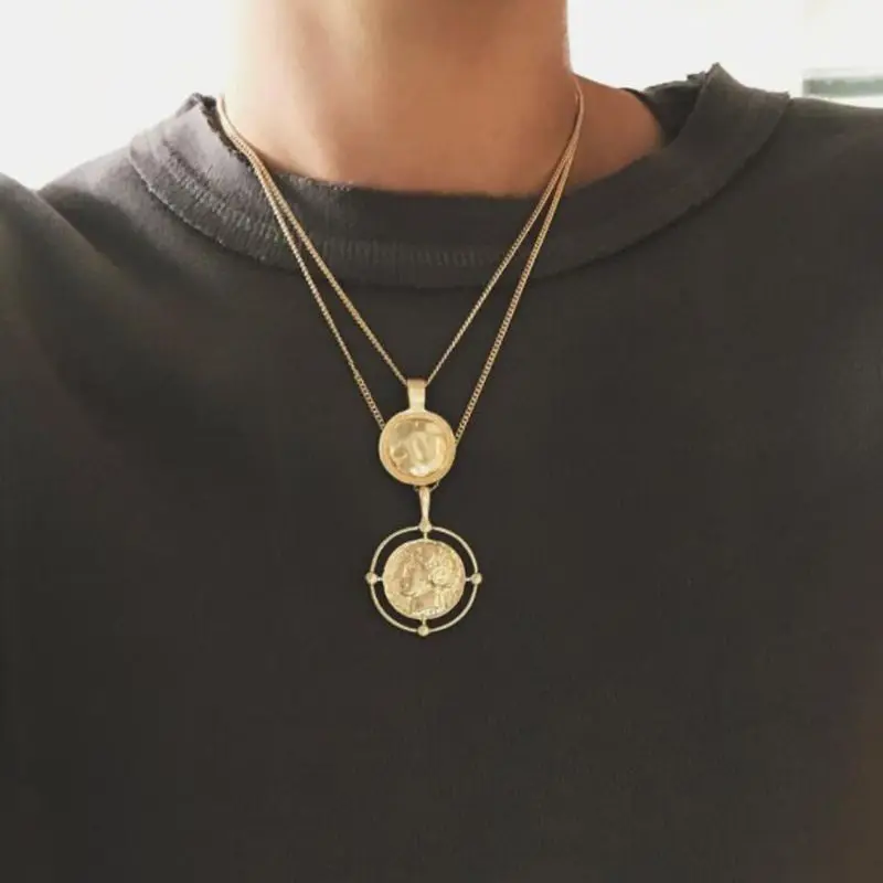 Золотая монета в стиле хип-хоп с портом | Украшения и аксессуары
