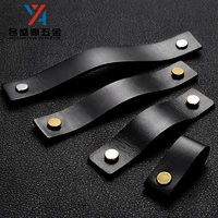 black knobs leather pull handle for furniture handle drawer pulls drawer knobs black kitchen handles leather drawer handle
