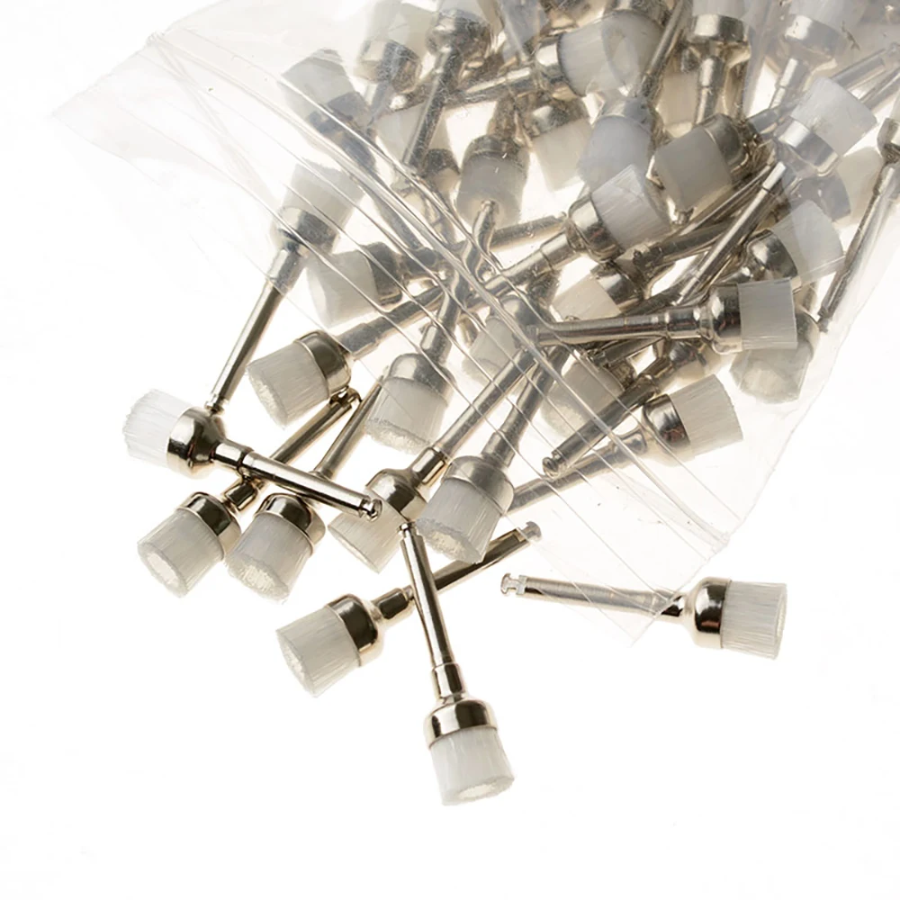 100 шт./кор. AZDENT зубные нейлоновое полировочное кисти миска/плоский Форма защелка