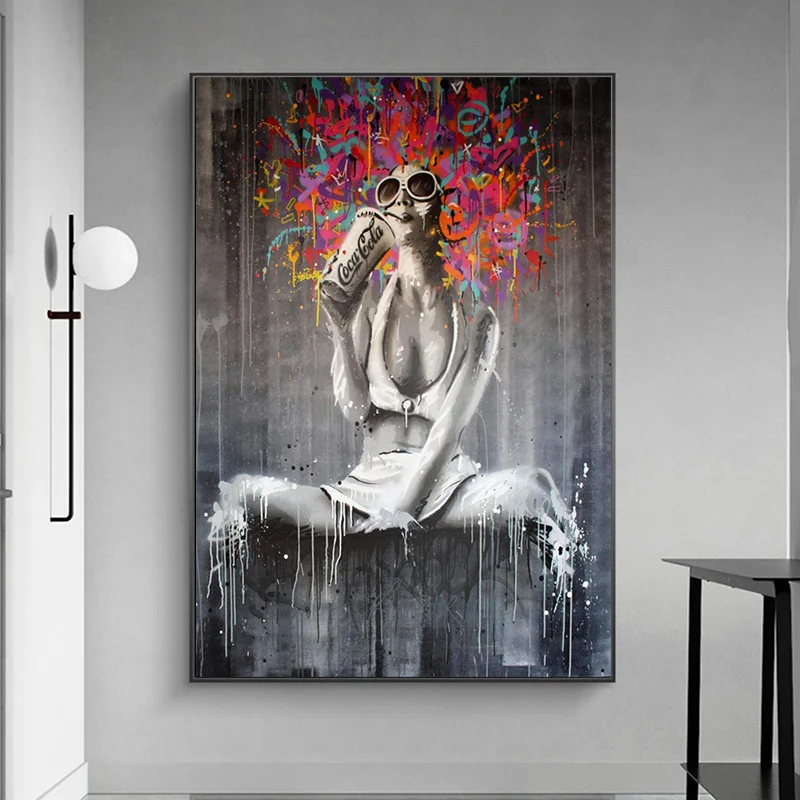 Граффити RELIABLI Постер для девочек и детей Абстрактная Картина на холсте Настенная