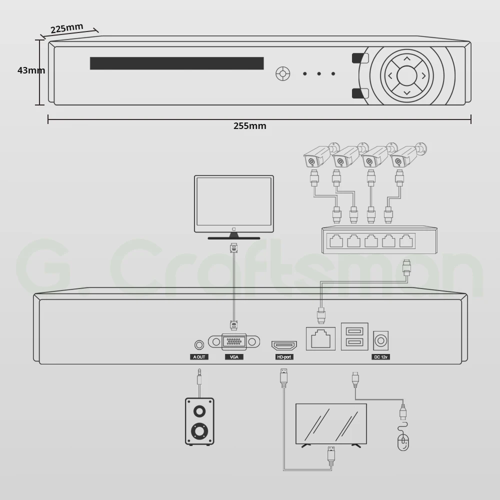 XMeye 16ch 5MP NVR с функцией распознавания лиц H.265 + Onvif сети видео Регистраторы 1 HDD 24/7