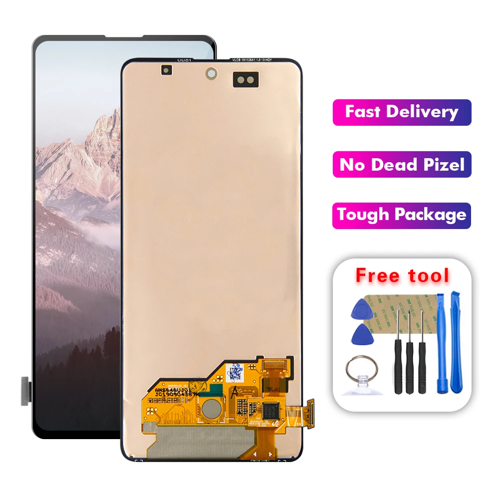 100% NEW AMOLED For Samsung A51 A515 sm-A515F/DS LCD Display Touch Screen Digitizer Assembly Free Tools | Мобильные телефоны и