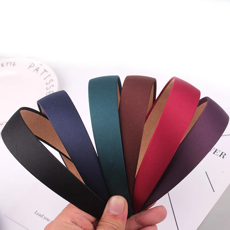 

Fashion Headbands for Women Bezel Simple Solid Color Broadside Hair Hoop Hairband Girl High Elasticity Headband Hair Accessories
