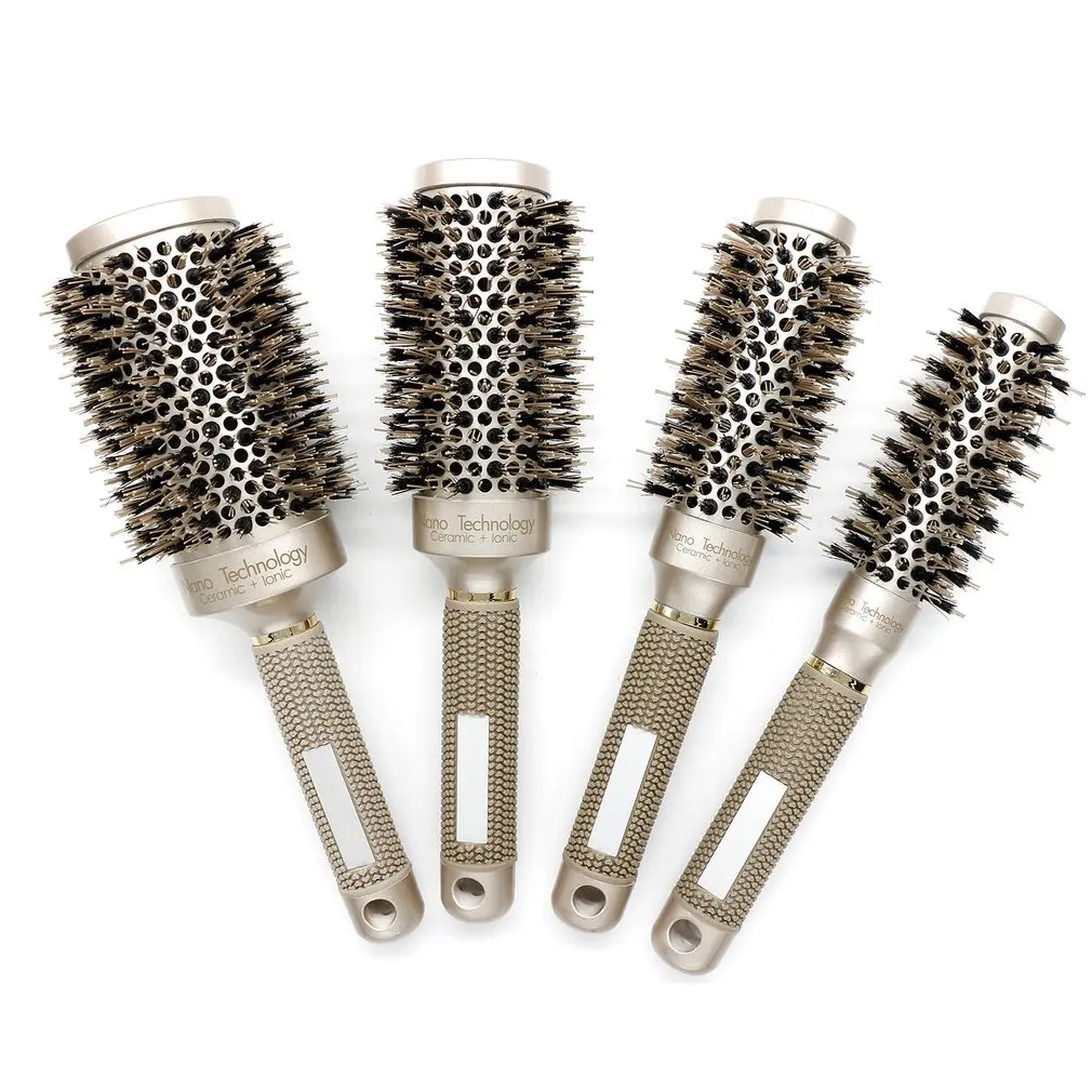 

Ceramic Aluminium Round Salon Tangle Hair Comb Hair Brush Hairbrush Professional Hairdressing Combs For Barber Styling Tools