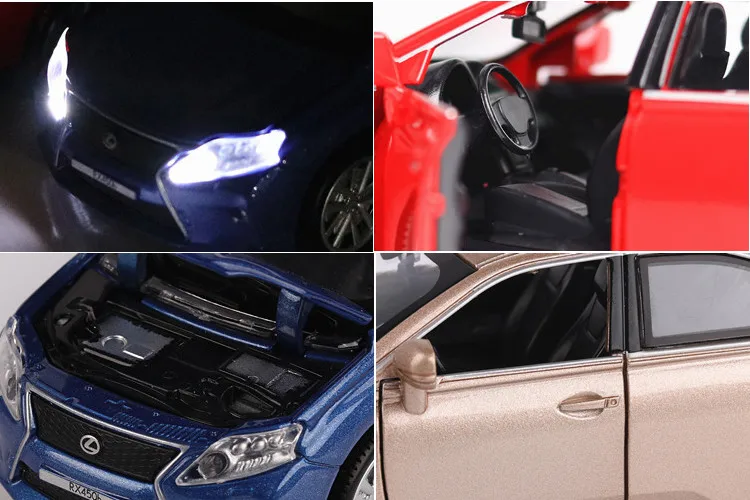 Литые под давлением 1:32 машинки из цинкового сплава модель LEXUS Rx450 King of Sound светильник автомобиль откатные детские игрушки для мальчиков грузовик Игрушечная модель самолета ZW