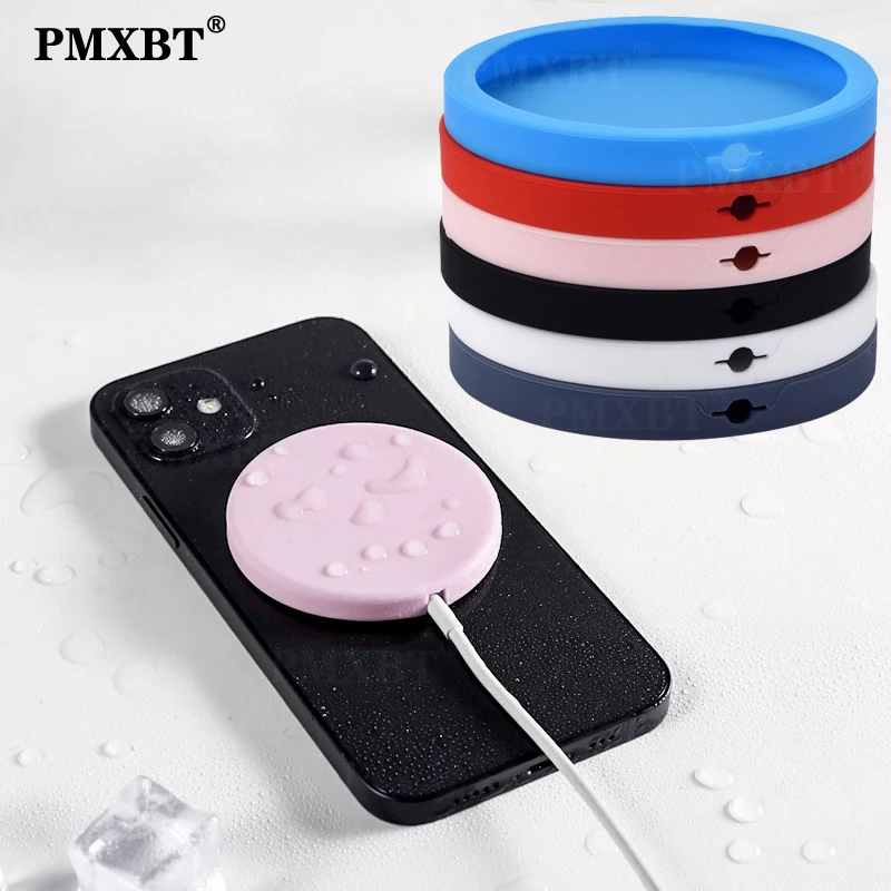 

Magnetic Wireless Charger Case For IPhone 12 Pro Max Mini Magne Changing Silicone Protector Cases Candy Colors Dustproof Cover