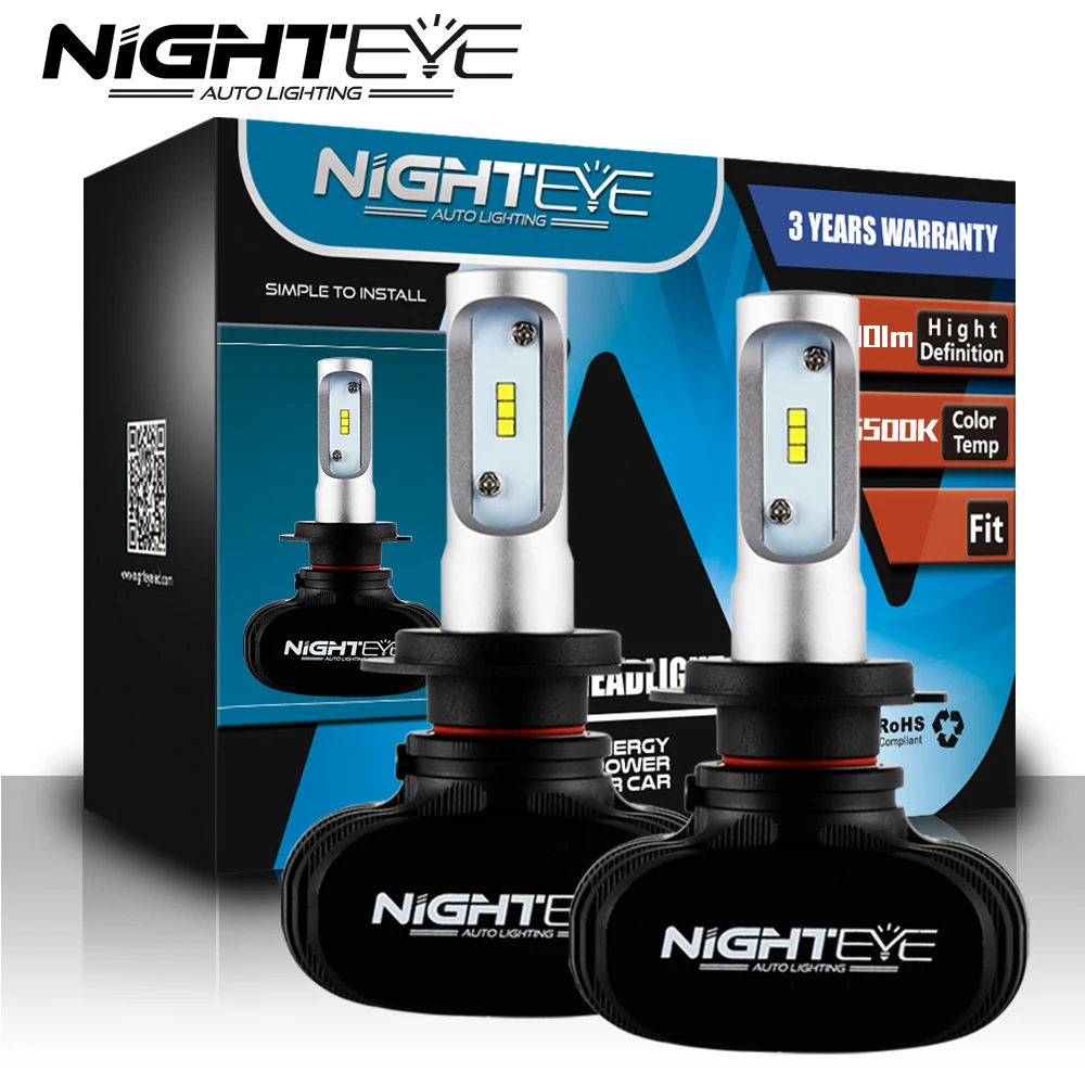NIGHTEYE H11 светодиодный H4 H8 H7 Автомобильный фары H1 HB3 9005 9006 HB4 противотуманная фара