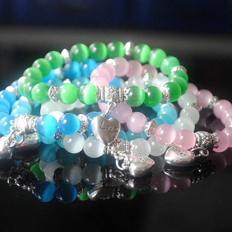 2016 Лидер продаж модные женские браслеты в Корейском стиле с опаловыми бусинами